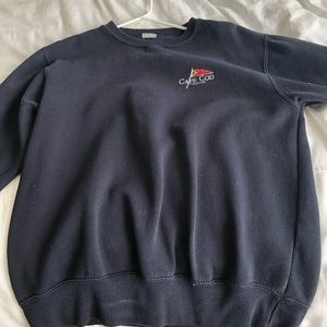 Navy crew neck